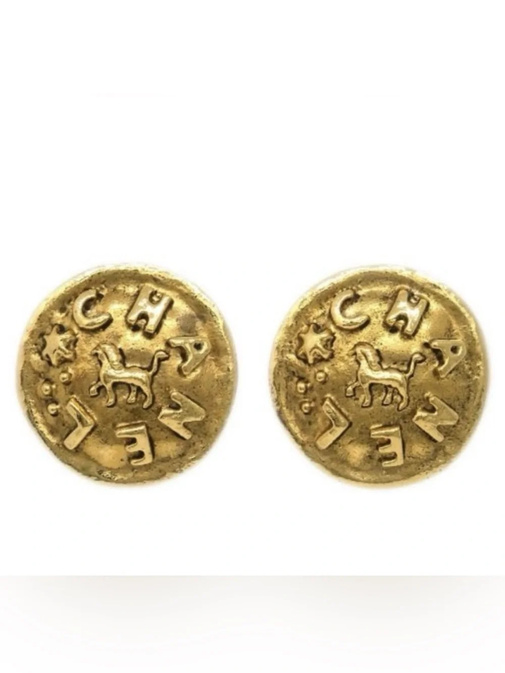 Chanel Lion Clip On Earrings